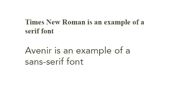 examples of serif fonts