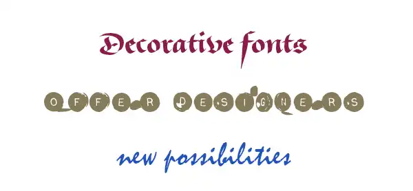 some decorative fonts