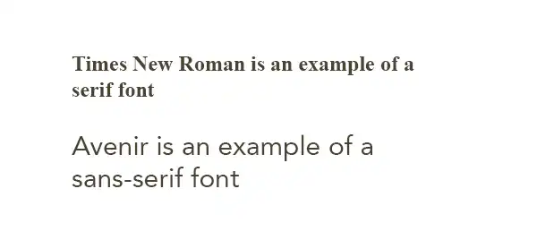 examples of serif fonts
